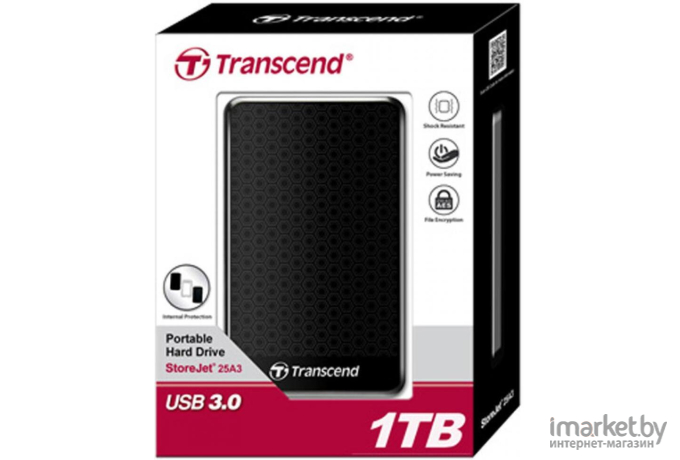 Внешний жесткий диск Transcend StoreJet 25A3 2TB Black (TS2TSJ25A3K)