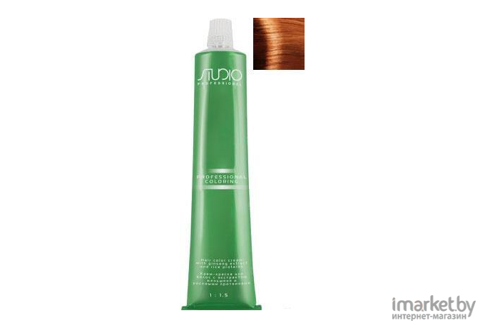 Крем-краска для волос Kapous Studio Professional с женьшенем и рисовыми протеинами 8.44 (светлый интенсивный медный блонд)