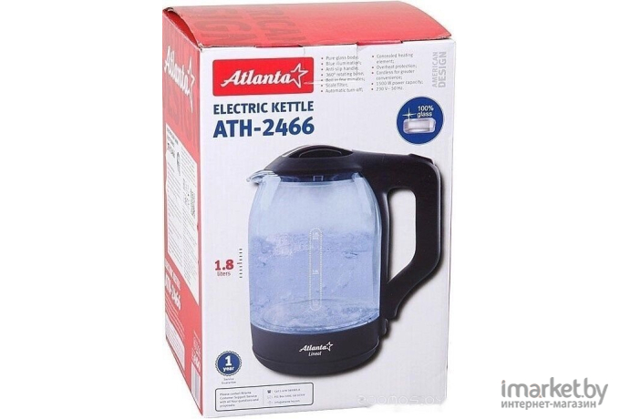 Электрочайник Atlanta ATH-2466 черный