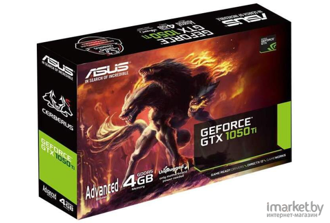 Видеокарта ASUS Cerberus GeForce GTX 1050 Ti Advanced Edition 4GB GDDR5 [CERBERUS-GTX1050TI-A4G]