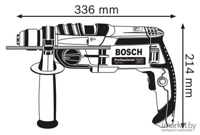 Ударная дрель Bosch GSB 20-2 Professional 060117B400