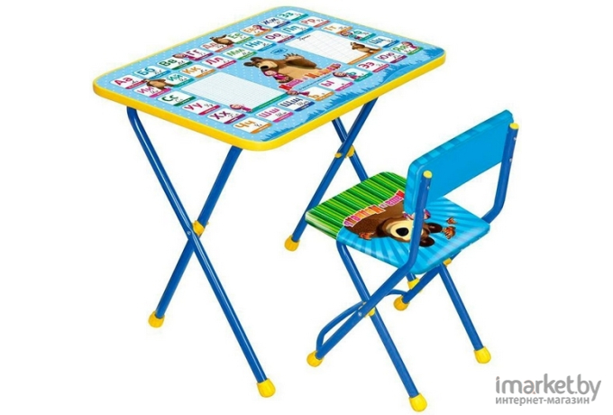 Комплект мебели с детским столом Ника КП2/2 Маша и Медведь: Азбука 2