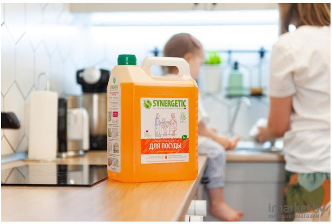 Средство для мытья посуды Synergetic Биоразлагаемое. Апельсин (5л)