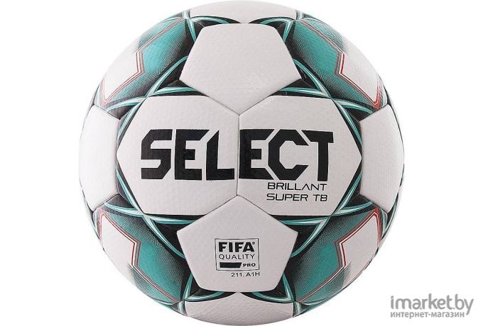 Футбольный мяч Select Brillant Super TB размер 5 белый/голубой