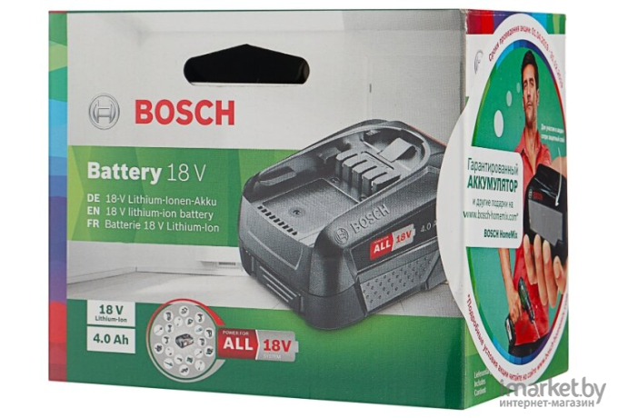 Аккумулятор Bosch PBA 18V W-C 1600A011T8 (18В/4 Ah)