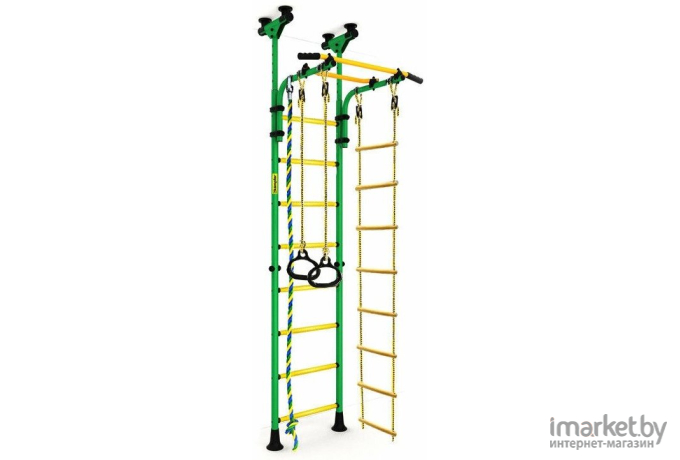Детский спортивный комплекс Kampfer Strong Kid Ceiling стандарт зеленый/желтый