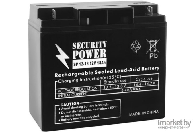 Аккумулятор для ИБП Security Power SP 12-18 12V/18Ah