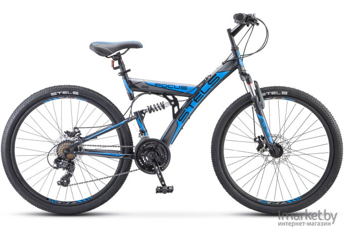 Велосипед Stels Focus MD 27.5 21-sp V010 рама 19 дюймов синий [LU089832, LU075947]