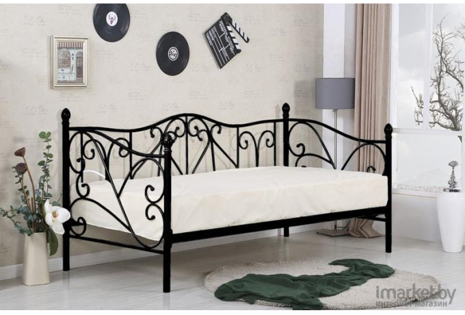 Односпальная кровать Halmar Sumatra 90x200 (черный)
