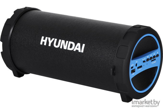 Портативная колонка Hyundai H-PAC220 черный/голубой