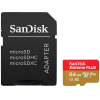 Карта памяти SanDisk Extreme Plus microSDXC 64GB + SD Adapter + Rescue Pro Deluxe 170MB/s A2 C10 V30 UHS-I U3 [SDSQXBZ-064G-GN6MA]