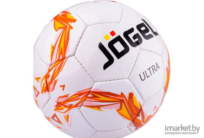 Футбольный мяч Jogel JS-410 Ultra размер 5 белый/оранжевый