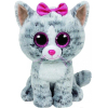 Мягкая игрушка TY Beanie Boos Кошка Kiki серый