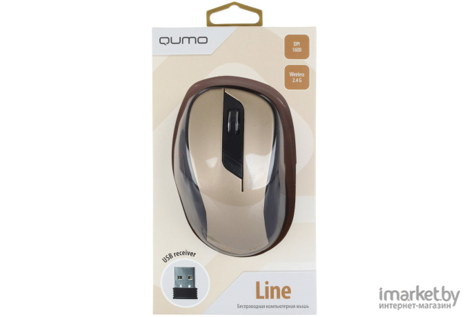 Мышь QUMO Office  Line Bronze M64 6 кнопок беспроводная [24361]