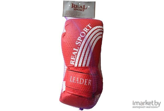 Боксерские перчатки Real sport Leader 8 унций красный