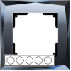 Рамка для выключателя и розетки Werkel Diamant 5 постов WL08-Frame-05 черный [a030761]