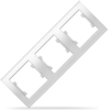 Рамка для выключателя и розетки Universal Бриллиант 3 поста горизонтальная белый [7947489]