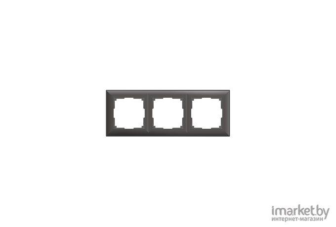 Рамка для выключателя и розетки Werkel Fiore 3 поста WL14-Frame-03 серый/коричневый [a038868]
