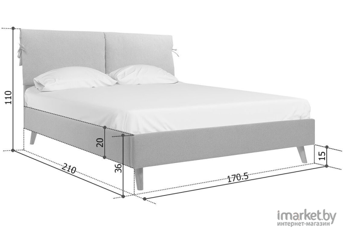 Кровать Woodcraft Ситено 160 Sherst Grey