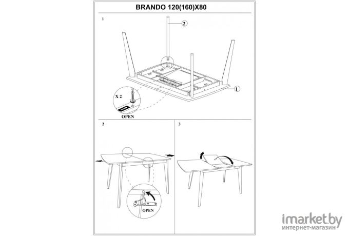 Стол обеденный Signal Brando 120 дуб [BRANDOD120]