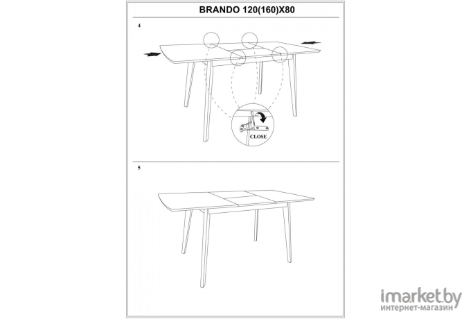 Стол обеденный Signal Brando 120 дуб [BRANDOD120]