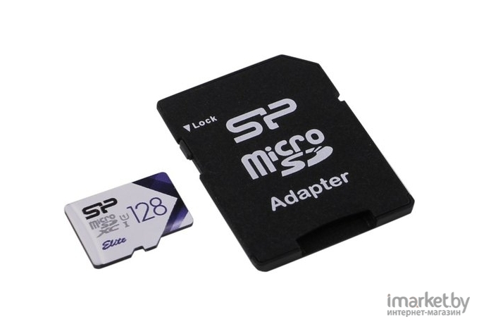 Карта памяти Silicon-Power microSDXC 128Gb Class10 + adapter Card Reader [SP128GBSTXBU1V21SP]