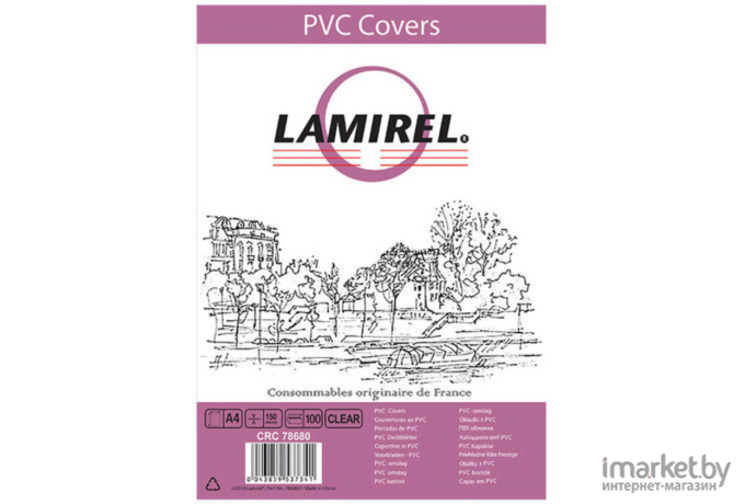 Обложка для переплета Lamirel Transparent A4 150мкм 100 шт [LA-78680]
