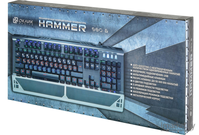 Клавиатура Oklick 980G Hummer черный