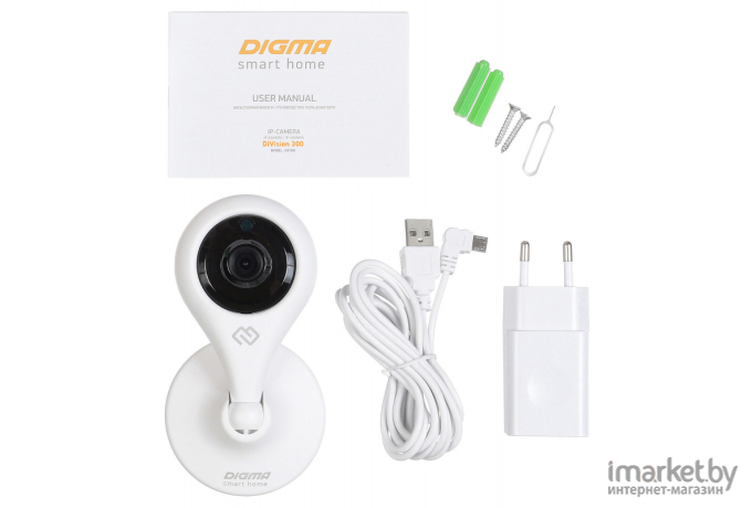 IP-камера Digma DiVision DV300 3.6 мм белый/черный
