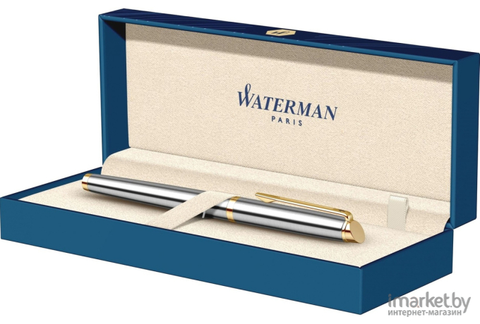 Ручка-роллер Waterman Hemisphere GT F черные чернила коробка Steel [S0920350]