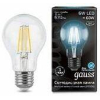 Лампа Gauss LED Filament A60 E27 6W 630lm 4100К 1/10/40 [102802206]