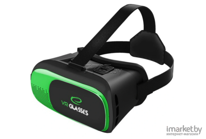Очки виртуальной реальности Esperanza EGV300R 3D + контроллер для смартфона черно-зеленый