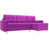 Угловой диван Mebelico Белфаст 492 правый 59069 вельвет фиолетовый