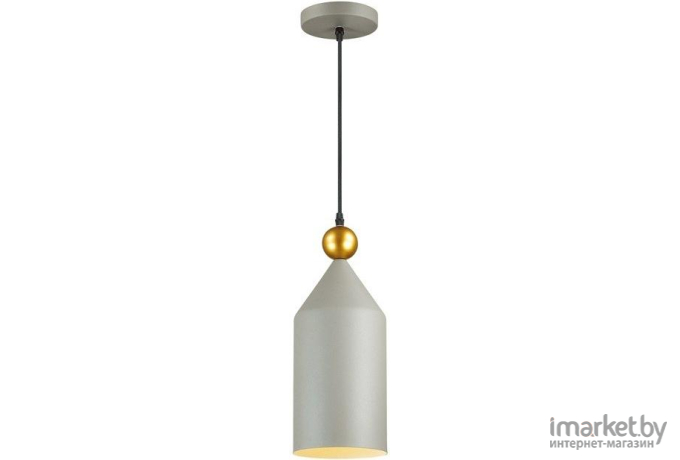 Потолочный подвесной светильник Odeon Light 4092/1 серый/золотой Подвес Е27 1*40W BOLLI