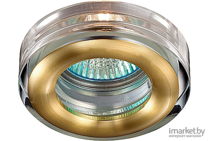 Влагозащищенный светильник Novotech 369881 NT14 390 матовое золото Встраиваемый светильник IP54 GX5.3 50W 12V AQUA