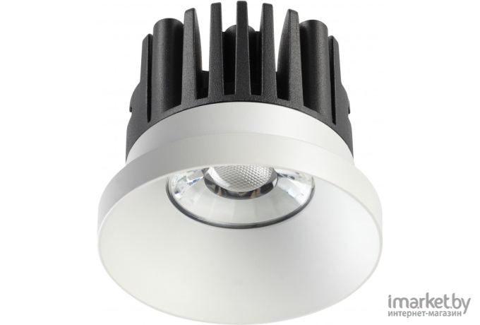 Влагозащищенный светильник Novotech 357585 NT18 154 белый Встраиваемый светильник IP44 LED 3000K 10W 100-265V METIS