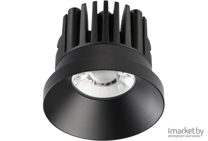 Влагозащищенный светильник Novotech 357586 NT18 154 черный Встраиваемый светильник IP44 LED 3000K 10W 100-265V METIS