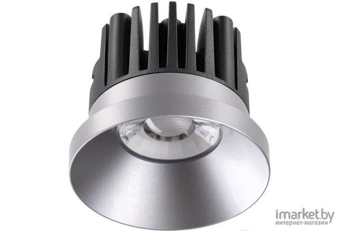 Влагозащищенный светильник Novotech 357587 NT18 154 серебро Встраиваемый светильник IP44 LED 3000K 10W 100-265V METIS