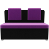 Кухонный диван Лига Диванов Маккон 2-х местный микровельвет фиолетовый/черный (101345)