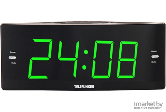 Радиочасы Telefunken TF-1587 черный/зеленый