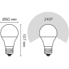 Светодиодная лампа Gauss LED A60 10W E27 920lm 4100K 1/10/50 [102502210]
