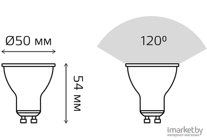 Светодиодная лампа Gauss LED MR16 GU10 7W 630lm 4100K 1/10/100 [101506207]