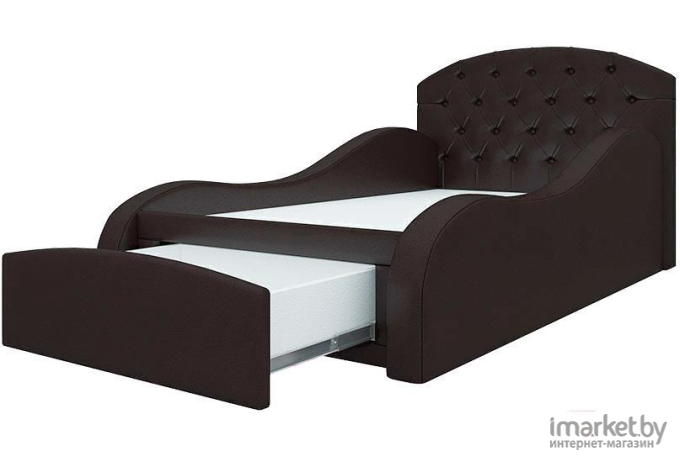 Кровать Mebelico Майя 10 кровать-тахта 58229 экокожа коричневый