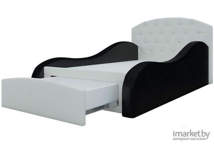 Кровать Mebelico Майя 10 кровать-тахта 58230 экокожа белый/черный