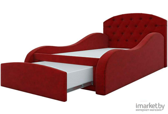 Кровать Mebelico Майя 10 кровать-тахта 58221 микровельвет красный