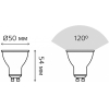 Светодиодная лампа Gauss LED Elementary MR16 GU10 7W 530lm 3000К 1/10/100 [13617]