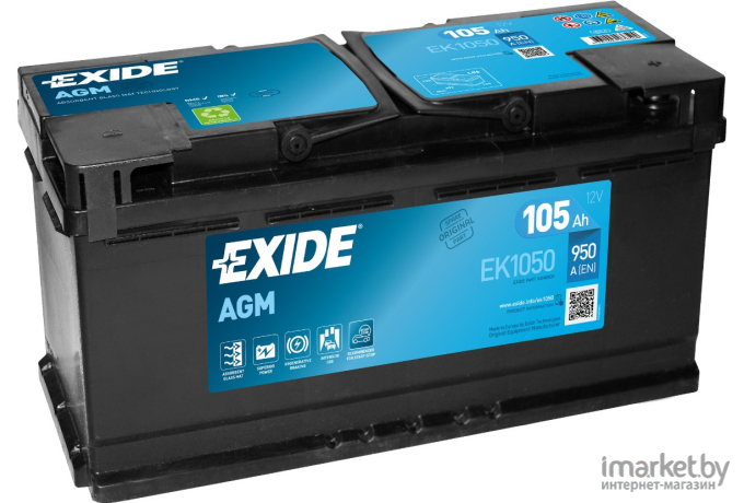 Аккумулятор Exide Start-Stop AGM EK1050 105 А/ч