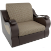Кресло-кровать Лига Диванов Меркурий 60 рогожка корфу 02/экокожа коричневый (100681)