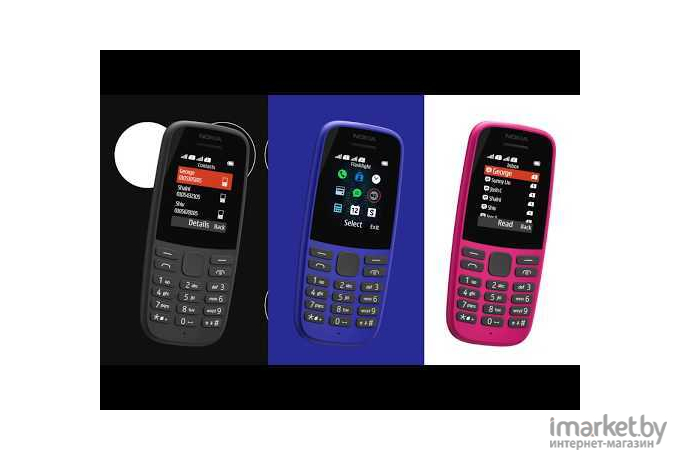 Мобильный телефон Nokia 105 TA-1174 DS Black [16KIGB01A01]