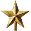 Новогоднее украшение GreenTerra Верхушка Звезда парча золотой